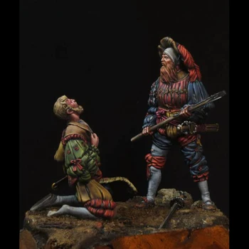 Unassambled 1/24 fantezie vechi om landsknechts ceartă războinic Rășină figura model în miniatură kituri Nevopsite