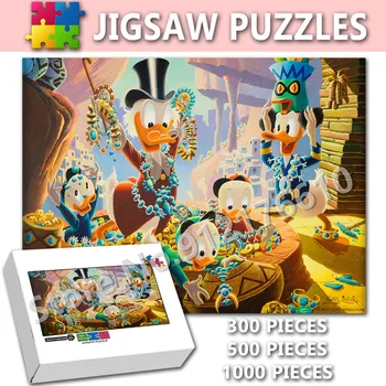 Miliardarul Rață Scrooge Mcduck Puzzle Povești Cu Mac-Mac Disney De Desene Animate De Benzi Desenate Diy Decompresie Educative Puzzle-Uri Din Lemn Jucarii