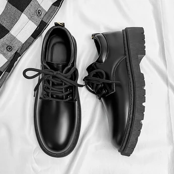 Primavara Pantofi din Piele Pantofi pentru Bărbați Respirabil Pantofi de Moda Negru Moale End Barbati Negru Britanic de Afaceri de Sport Barbati Pantofi Casual