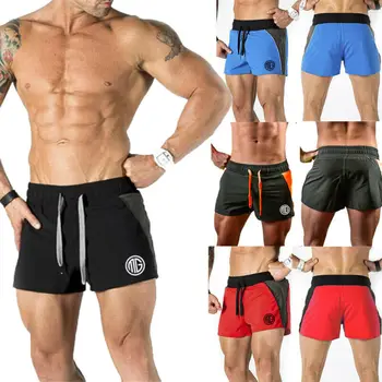 NOI, Bărbații Înot Sport iute Uscat Puternic Montate Pantaloni Culturism Antrenament sală de Gimnastică de Funcționare de Vară pantaloni Scurți de Plajă Negru Rosu Verde Albastru M-2XL
