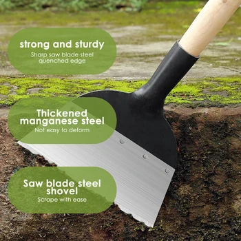 Din Oțel Multi-Funcțional Grădină Curățare Lopata Plivitul Rake Sapa De Plantare ShovelFarm Agricultură Grădină Plivitul Instrument Lopata