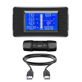 Digital Ampermetru Voltmetru Tester pentru Barca Masina Coulometer LCD Testerul de Diagnosticare Consumul de Energie Analizor 40JE