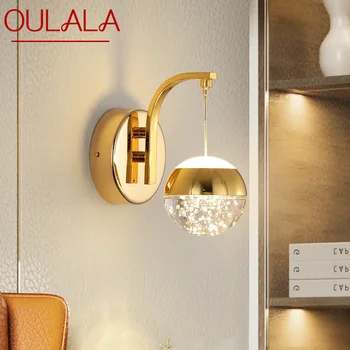 OULALA Aur de Cristal Lampă de Perete Nordic Simplu Bubble Bra Lumina LED Corpuri Pentru Casa Dormitor Decorative