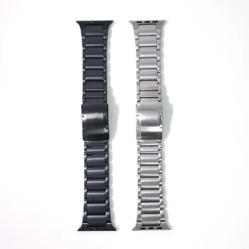 Nou Aliaj de Titan Cu Catarama din Otel Inoxidabil Curea Pentru Apple Watch Band 44mm 42mm Bratara IWatch Seria 6 5 4 Watchhband