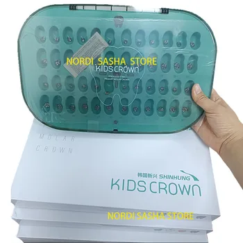 48Pcs/Set Coreea SHINHUNG Dentare din Oțel Inoxidabil Primar Molar de Dinți pentru Copii Coroana /Stomatologie Copii Dintii Temporari Coroana