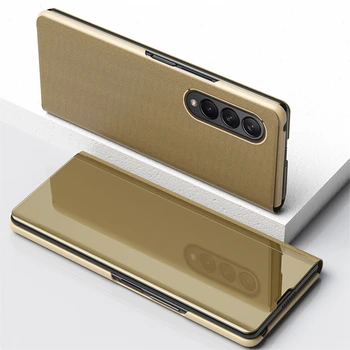 Telefon rezistent la socuri Caz Ultra-subțire Verticală Oglindă Telefon husa de Protectie pentru Samsung Galaxy Z Fold 3 Accesorii Telefon