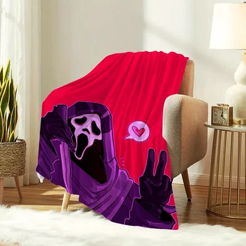 Decorative Canapea Pătură Roz Ghostfaces Pat Dublu Pături pentru Iarna Moale Pufos Paturi King Size Pătură Microfibră lenjerie de Pat