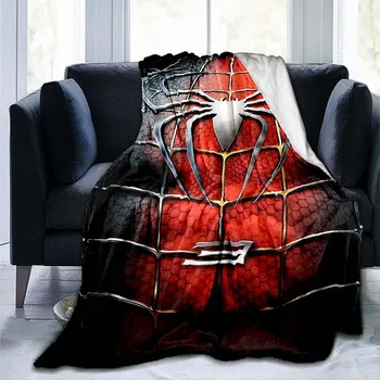 Desene animate Spider Arunca Pătură de Acoperire Eroi Logo-ul Flanel Pături pentru Canapele Moi Cearșaf Cald Cuvertură de Pat Decor Băieți Cadou
