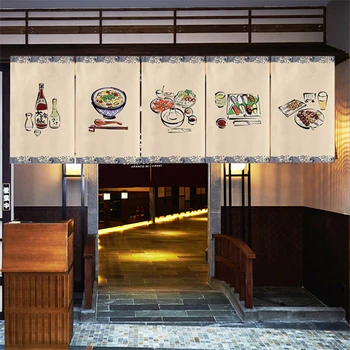 Restaurant Sushi Shop Scurt Cortina Japoneză Agățat Perdea Usa Triunghi Pavilion Bucătărie Imprimare Noren Sushi Izakaya Decor Acasă