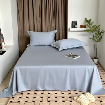 Culoare solidă lenjerie de pat 2023 bumbac pur singură bucată de bumbac singur pat dublu foaie