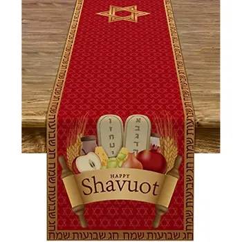 Shavuot Tabelul Runner Sărbătoarea de Săptămâni față de Masă de Evrei Pelerin Vacanță Festivalul de Bucatarie Mese Decor Acasă