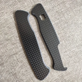 Custom Fibra de Carbon, Mâner Cuțit Patch-uri Scară de Înlocuire pentru 130MM Victorinox Delemont Serie Swiss Army Knives DIY Face Parte