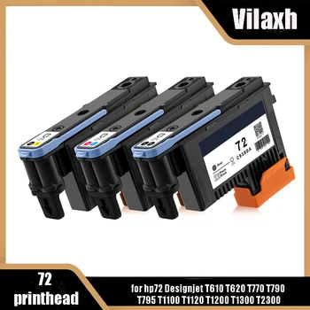 Vilaxh 72 cap de imprimare C9380A C9383A C9384A compatibil pentru hp72 Designjet T610 T620 T770 T790 T795 T1100 T1120 T1200 T1300 T2300