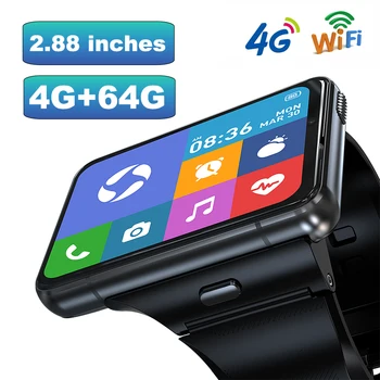 2023 Ceas Inteligent Telefon 4G LTE 4+64GB Smartwatch 2.88 inch Ecran Barbati Ceas 2300mAh Camera Dublă Față de Deblocare GPS, WIFI, Android 9