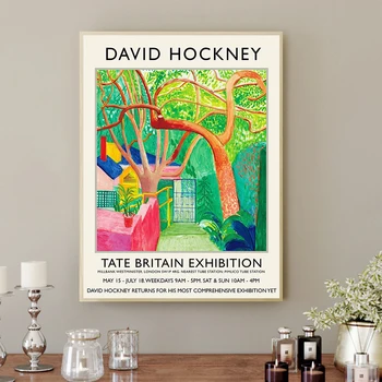 David Hockney Expoziție de Postere si Printuri de Casă și de Copac Panza Pictura Abstract Imagini de Perete pentru Camera de zi Decor Acasă