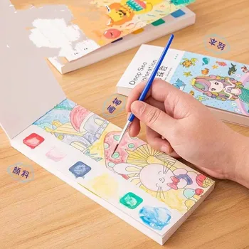 Planificator școală Diy Imagine de Desen Notebook-uri de Hârtie pentru Copii, Educație Copii de Culoare de Umplere Notepad Basm Animal Leu
