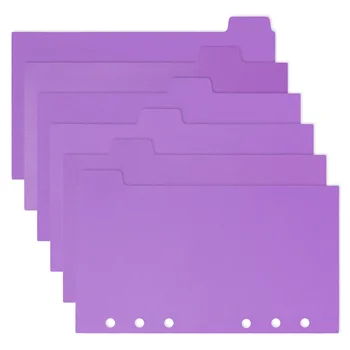 6 Coli De Separare Pagina De Buzunar Din Plastic Liant Indexare Card Pvc Inel De Hârtie Separatoare