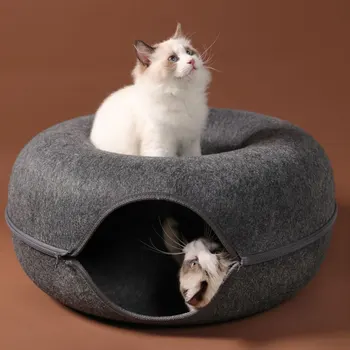 Companie Pisici Tunel Interactive Jucărie Pisica pat Dublă Utilizare de Interior Jucarii Pisoi Exercitarea Produse Cat de Formare Jucărie