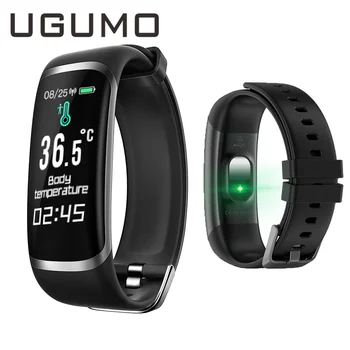 UGUMO Sport Fitness Tracker Ceas Inteligent Temperatura Corpului Măsura Bratara Heart Rate Monitor de Presiune sanguina Brățară Inteligent