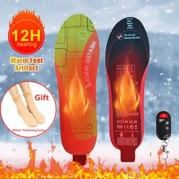 Iarna Tălpi interioare Încălzite 3900mAh Baterie Electrică de Încălzire Cald Pantofi Insertii Gratuit Tăiat Piciorul Tampoane de Încălzire Termică de Încălzire Insoels