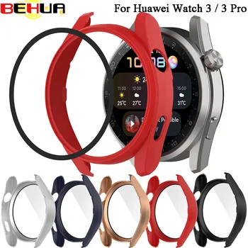 BEHUA Caz de Protecție Pentru Huawei Watch 3 3 Pro Protector Caz Acoperire cu Sticlă Călită Ecran de Film Bara de Acoperire Accesorii
