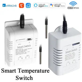 Tuya Ewelink WIFI Inteligent de Temperatură Comutator 16A 3000W Inteligent Termostat de Monitorizare Compatibil Cu RF433 Alexa de Start Google