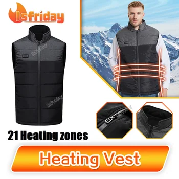 21 Loc Încălzit Sacou Vesta Bărbați Femei Usb Încălzit Jacheta De Încălzire Termică Îmbrăcăminte De Vânătoare De Moda De Iarnă Căldură Sacou