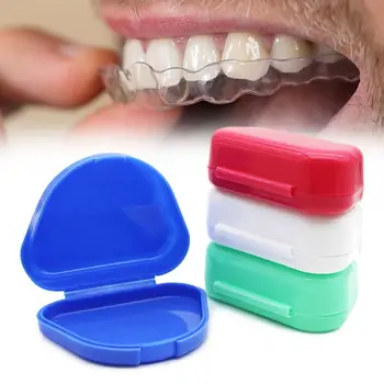 1 BUC Plastic Proteza Tava Cutie Dentare Ortodontice Bretele de Fixare Cazul Dentară Proteza Box Dinți Falși Caz de Protecție