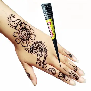 Impermeabil negru Vopsea de Corp Indian Pasta Henna Tatuaj Temporar Hena Arta Con de Crema Pentru Stencil Mehndi Body Art Z2M5