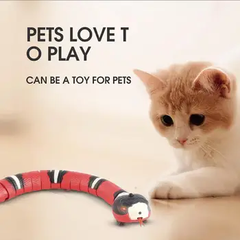 Șarpe de Jucărie Interactiv de Energie-de economisire Automată Pisică Jucărie Realist Creative Electric Șarpe în Mișcare Glumă Prop Cat Consumabile