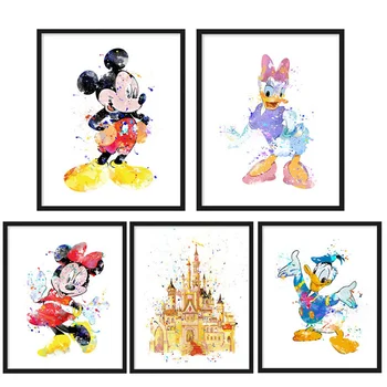 Diamant Pictura 5D DIY Disney Mickey Donald Duck Castelul de Mână Stras Incrustate Broderie Mozaic Acasă Decorare Arta de Cadou