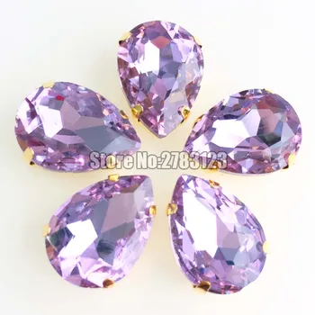 Fabrica de vânzări de Aur jos cristal violet DR shapeGlass Cristal coase pe liber strasuri diy/accesorii de Îmbrăcăminte SWLJ015