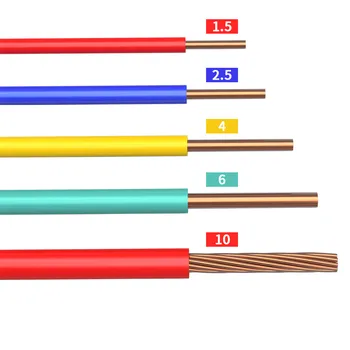 Cupru pur de îmbunătățire acasă fir electric izolatie din PVC 10meter BV cablu 15 13 11 9 7 AWG single core greu echipamentul sârmă sârmă