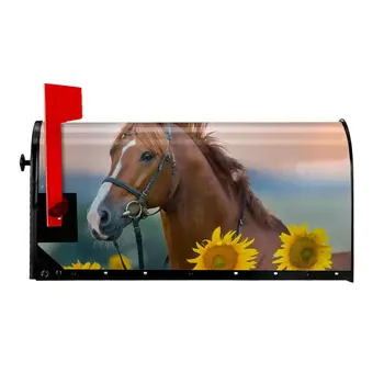Cal de Floarea-soarelui Magnetic Capac cutie Poștală Post Capace Cutie de Dimensiuni Standard pentru Gradina Curte Decor
