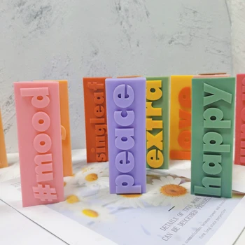 DIY 16 Modele Suplimentare Babe de Spirit Cuvinte Sloganul Lumânare Mucegai Silicon Decor Acasă de Artă Scrisoare Alfabet Matrite lumanari