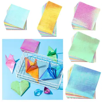 Amestecat Stralucitoare de Culoare Rechizite Scrapbooking Decorare DIY Accesorii Strălucitoare Origami Pătrat de Hârtie Pliere Documente