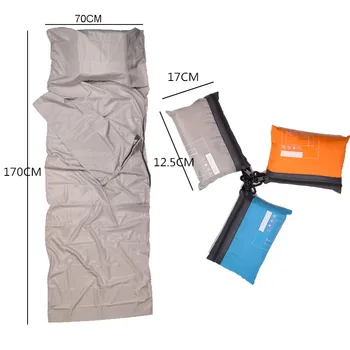 3 Culori Ultraușoare în aer liber Sac de Dormit Liner din Poliester Pongee Portabil Pliant Singur Saci de dormit Camping Călătorie de Pescuit