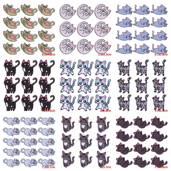 10buc/Lot de Animale Broderie Patch-uri de Fier Pe Patch-uri Pentru Îmbrăcăminte Desene animate Patch-uri Brodate Pentru Haine Drăguț Pisica Patch Aplicatiile