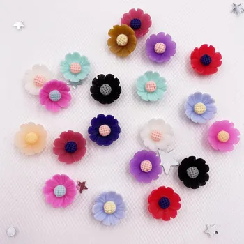50Pcs Kawaii Rasina 10mm Colorate Mini Floare Pietre Flatback Piatra Îmbrăcăminte Aplicatiile Album Bijuterii DIY Meșteșug Consumabile SF044