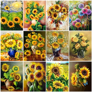 5D Imagini cu Flori de Diamant Pictura Floarea-soarelui a Crescut Bujor Mozaic Broderie Plină cu Diamante Acasă DIY Arta Decorativa Cadou Decor Acasă