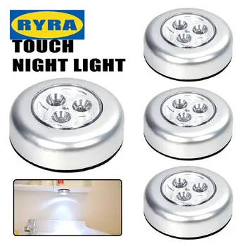 Lampă Rundă A Folosi Lumina De Noapte Mici De Lumină Led Reîncărcabilă Pentru Acasă Bucatarie Dormitor Portabil Împingeți Stick-Ul Pe Lampă Lumina De Urgență