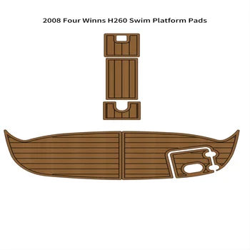 2008 Four Winns H260 Platforma de Înot Barca Spuma EVA Faux din lemn de Tec Punte Podea Pad Mat Suport Auto Adeziv SeaDek Gatorstep Stil