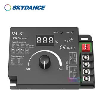 Skydance 12V-24V 48V LED PWM Dimmer Switch 20A Frecvență Reglabil Buton de Benzi cu LED-uri Dimmer pentru Iluminat Module V1-K Controller