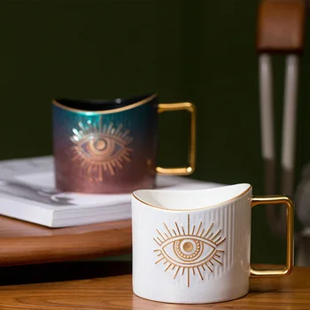 Creative Ceramice Ceașcă De Cafea Gradient De Ochelari De Soare În Formă De Portelan Cana De Birou Cană De Mare Capacitate Cana Cadou Home Decor
