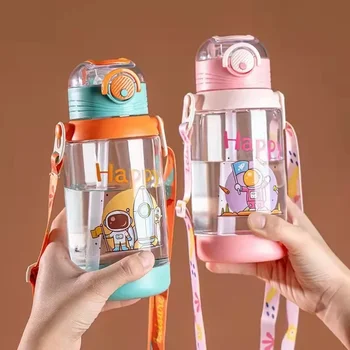 Copii paie ceașcă de Plastic spațiu pentru bărbați și femei ies elevii drăguț etanșe toamna-rezistent portabil cupa