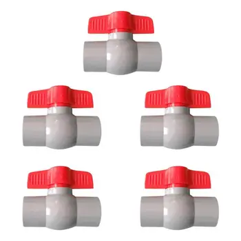 Fitinguri Valve PVC Mingea Supapa de închidere a Conductei de Apă Comutator Cu Roșu Mâner în Formă de T Pentru Irigare Gradina Piscine