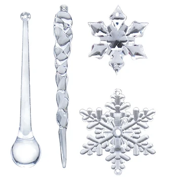 40PC Fulg de nea Sloi de gheață Ornamente de Crăciun, de Anul Nou Ornamente de Cristal Brad de Crăciun Ornamente Transparent