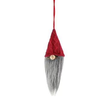 Gnome Ornamente Pentru Pomul De Crăciun Fără Chip De Păpușă De Pluș, Păpuși Ornament Handmade Pluș, Păpuși De Crăciun Gnomi Pentru Petrecere
