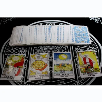 78 BUC/Set Carduri Cutie de Metal rezistent la apa Tarot Joc de Bord Chineză/engleză Ediție Tarot trimite față de Masă și Sac