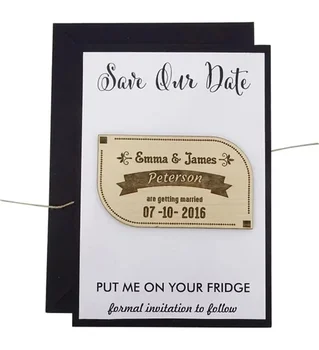 Personaliza Nume Data Gravate Card De Lemn Salvați Data Invitatii De Nunta Magneti,Salvați Data Magnet, De Favoarea Nunta